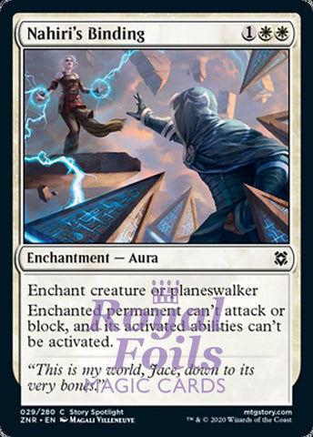 Nahiri's Binding 4x FOIL ZNR MTG Zendikar Rising Common MINT white