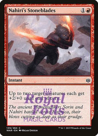 Nahiri's Stoneblades 3x FOIL WAR MTG War of the Spark Common MINT red