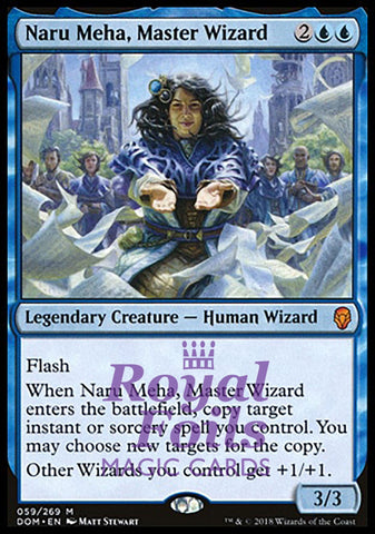 Naru Meha, Master Wizard 1x FOIL DOM MTG Dominaria Mythic MINT blue