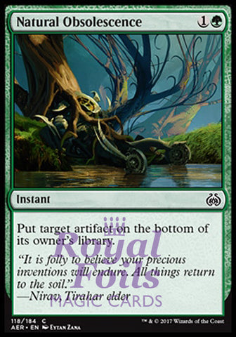 Natural Obsolescence 4x FOIL AER MTG Aether Revolt Common MINT green