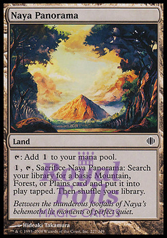**1x FOIL Naya Panorama** ALA MTG Shards of Alara Common VF red green white land
