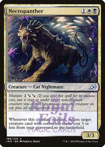 Necropanther 4x FOIL IKO MTG Ikoria Uncommon MINT black white