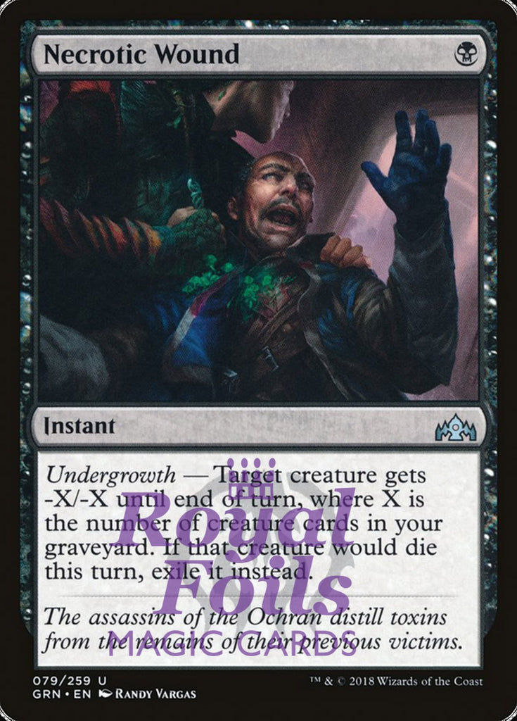 Necrotic Wound 2x FOIL GRN MTG Guilds of Ravnica Uncommon MINT black