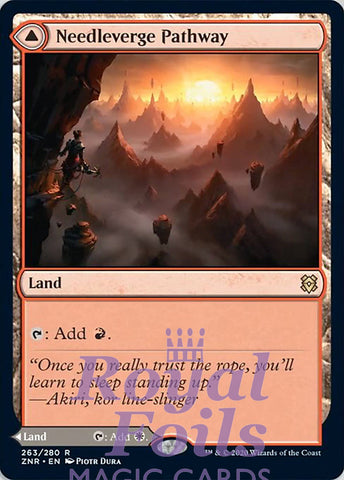 Needleverge // Pillarverge Pathway 1x FOIL ZNR MTG Zendikar Rising Rare MINT land green white