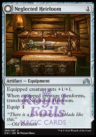 Neglected Heirloom // Ashmouth Blade 2x FOIL SOI MTG Shadows Over Innistrad Uncommon MINT artifact