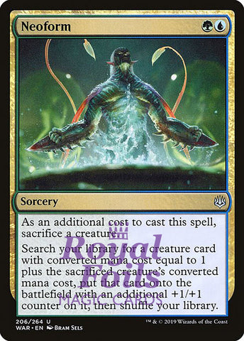 Neoform 1x FOIL WAR MTG War of the Spark Uncommon MINT blue green