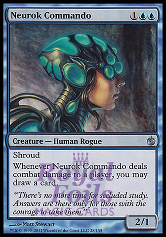 **4x FOIL Neurok Commando** MBS MTG Mirrodin Besieged Uncommon MINT blue