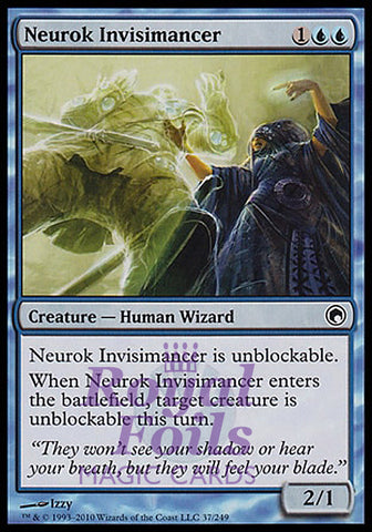 **4x FOIL Neurok Invisimancer** SOM MTG Scars of Mirrodin Common MINT blue