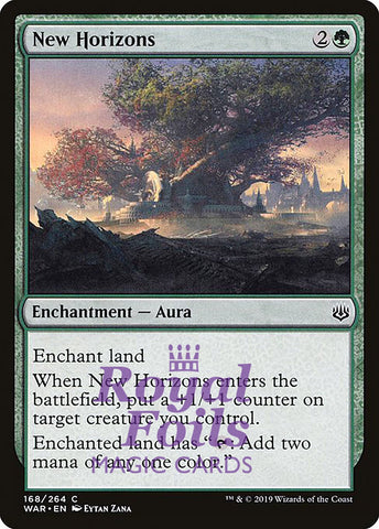 New Horizons 3x FOIL WAR MTG War of the Spark Common MINT green