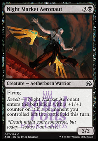Night Market Aeronaut 4x FOIL AER MTG Aether Revolt Common MINT black