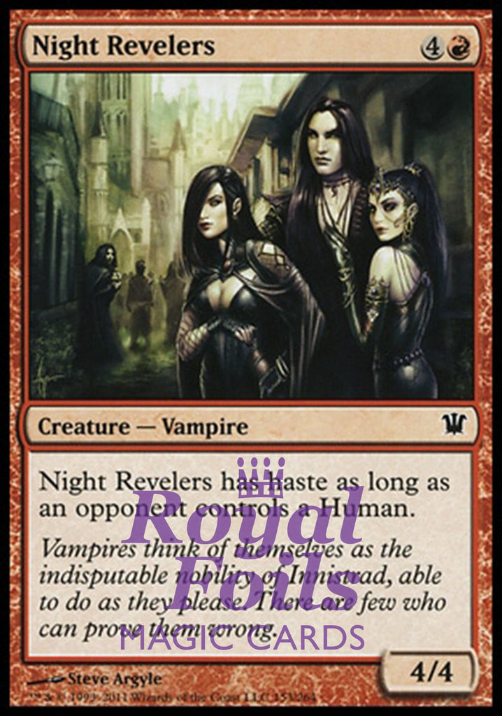 **4x FOIL Night Revelers** ISD MTG Innistrad Common MINT red