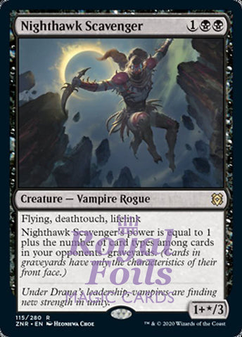 Nighthawk Scavenger 2x FOIL ZNR MTG Zendikar Rising Rare MINT black
