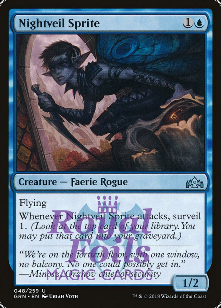 Nightveil Sprite 2x FOIL GRN MTG Guilds of Ravnica Uncommon MINT blue