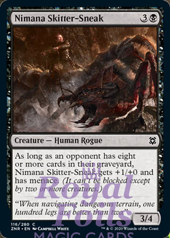 Nimana Skitter-Sneak 4x FOIL ZNR MTG Zendikar Rising Common MINT black