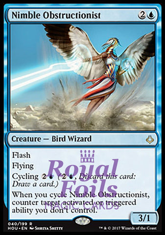 Nimble Obstructionist 1x FOIL HOU MTG Hour of Devastation Rare MINT blue
