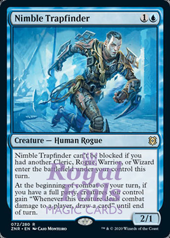 Nimble Trapfinder 2x FOIL ZNR MTG Zendikar Rising Rare MINT blue
