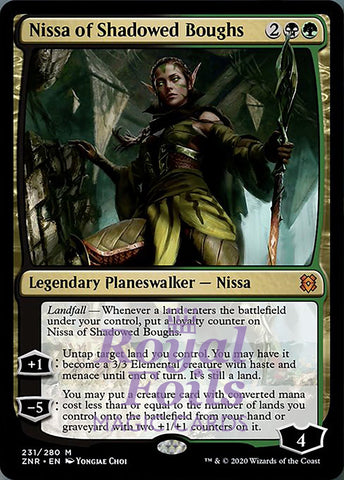 Nissa of Shadowed Boughs 1x FOIL ZNR MTG Zendikar Rising Mythic MINT black green