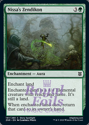 Nissa's Zendikon 4x FOIL ZNR MTG Zendikar Rising Common MINT green