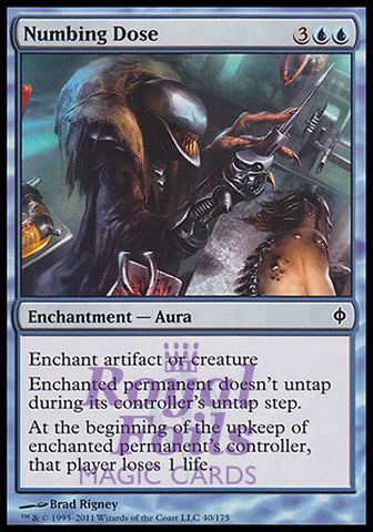 Numbing Dose 4x FOIL NPH MTG New Phyrexia Common MINT blue