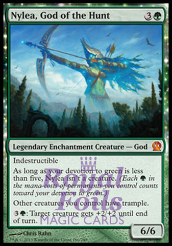 Nylea God of the Hunt 1x FOIL THS MTG Theros Mythic MINT green