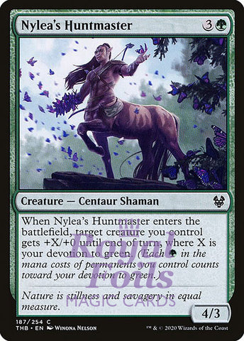 Nylea's Huntmaster 4x FOIL THB MTG Theros Beyond Death Common MINT green