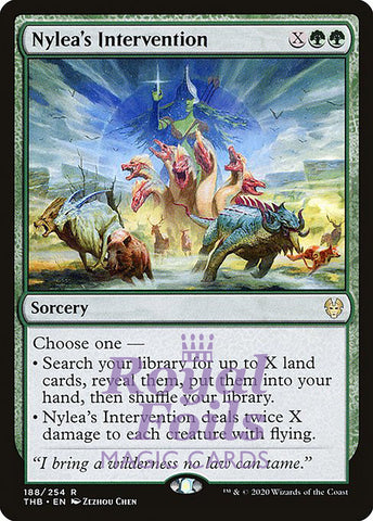 **1x FOIL Nylea's Intervention** THB MTG Theros Beyond Death Rare MINT green
