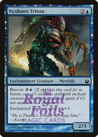 Nyxborn Triton 4x FOIL BNG MTG Born of the Gods Common MINT blue