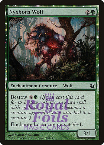 Nyxborn Wolf 4x FOIL BNG MTG Born of the Gods Common MINT green