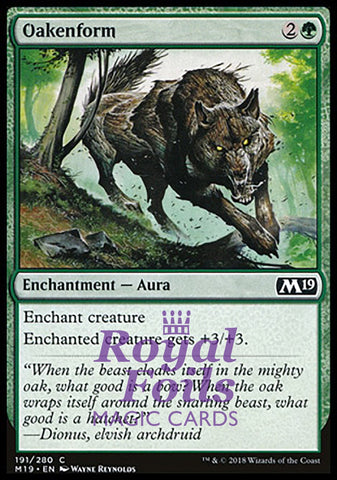 Oakenform 4x FOIL M19 MTG Core Set 2019 Common MINT green
