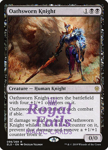 **2x FOIL Oathsworn Knight** ELD MTG Throne of Eldraine Rare MINT black