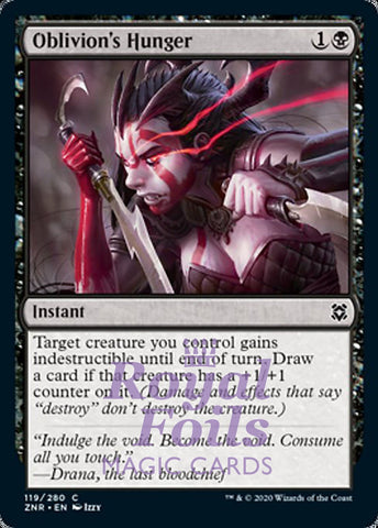 Oblivion's Hunger 4x FOIL ZNR MTG Zendikar Rising Common MINT black