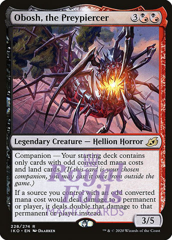 Obosh, the Preypiercer 2x FOIL IKO MTG Ikoria Rare MINT black red