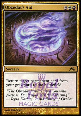 Obzedat's Aid 1x FOIL DGM MTG Dragon's Maze Rare MINT white black