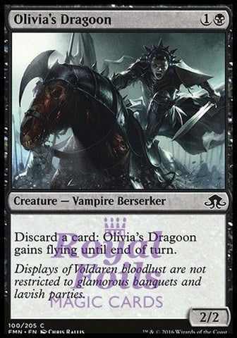 Olivia's Dragoon 4x FOIL EMN MTG Eldritch Moon Common MINT black