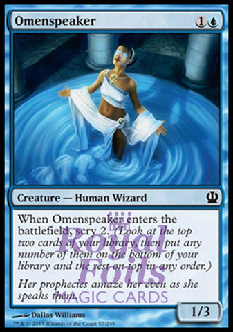 Omenspeaker 4x FOIL THS MTG Theros Common MINT blue