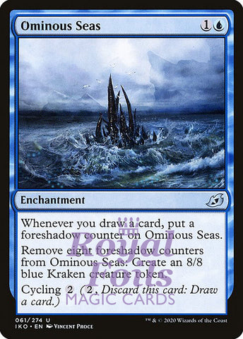 Ominous Seas 1x FOIL IKO MTG Ikoria Uncommon MINT blue