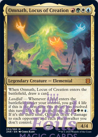 Omnath, Locus of Creation 1x FOIL ZNR MTG Zendikar Rising Mythic MINT red green white blue