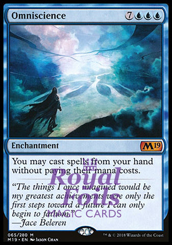 Omniscience 1x FOIL M19 MTG Core Set 2019 Mythic MINT blue