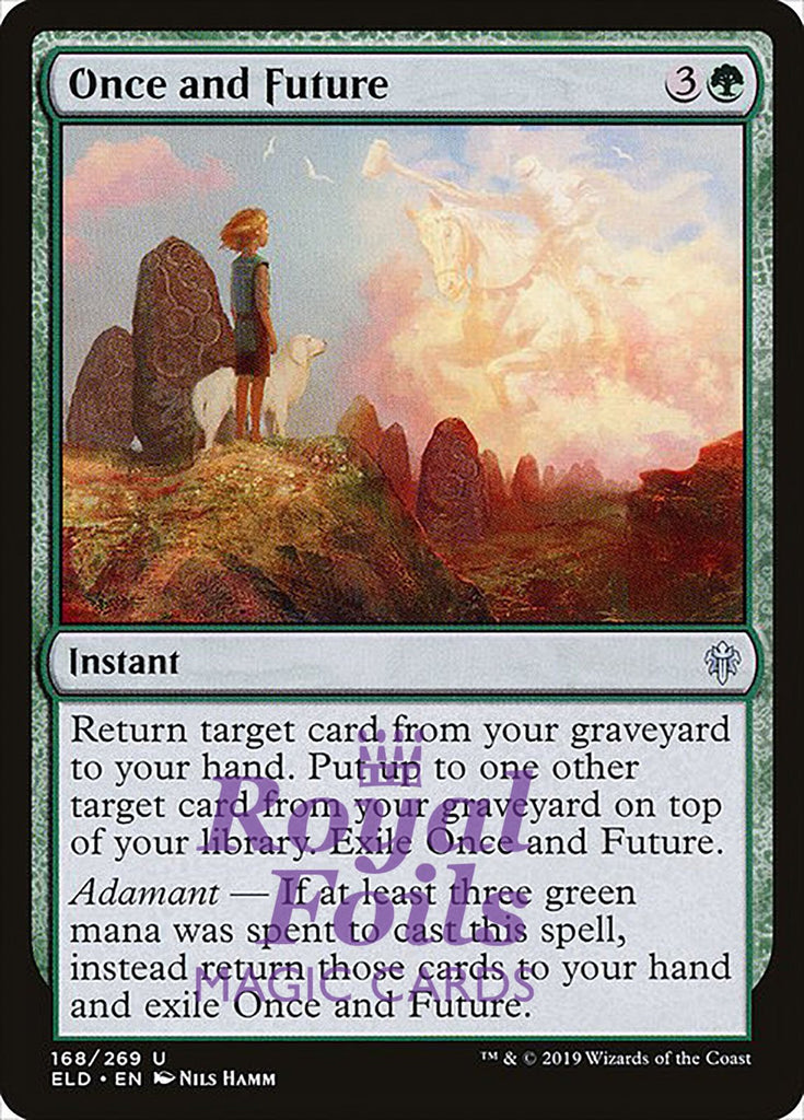 Once and Future 4x FOIL ELD MTG Throne of Eldraine Uncommon MINT green