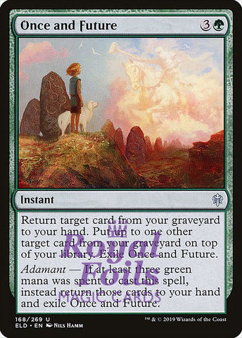 Once and Future 4x FOIL ELD MTG Throne of Eldraine Uncommon MINT green