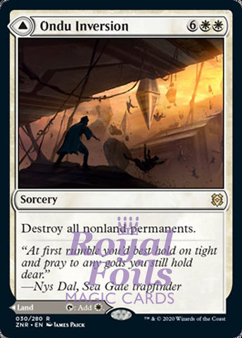 Ondu Inversion // Ondu Skyruins 1x FOIL ZNR MTG Zendikar Rising Rare MINT white land