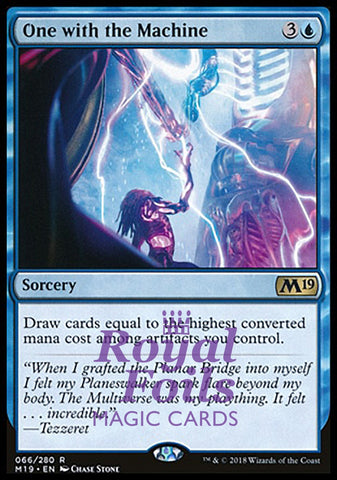 One with the Machine 1x FOIL M19 MTG Core Set 2019 Rare MINT blue