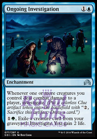 **1x FOIL Ongoing-Investigation** SOI MTG Shadows Over Innistrad Uncommon MINT blue green