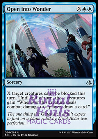 Open into Wonder 1x FOIL AKH MTG Amonkhet Uncommon MINT blue
