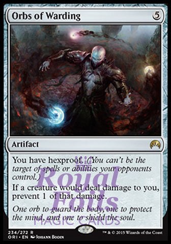 Orbs of Warding 1x FOIL ORI MTG Magic Origins Rare MINT artifact