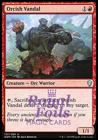 Orcish Vandal 4x FOIL DOM MTG Dominaria Uncommon MINT red