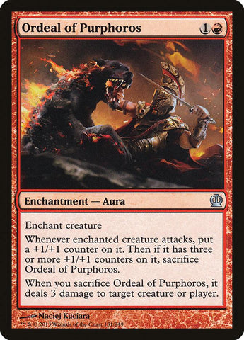 **2x FOIL Ordeal of Purphoros** THS MTG Theros Uncommon MINT red
