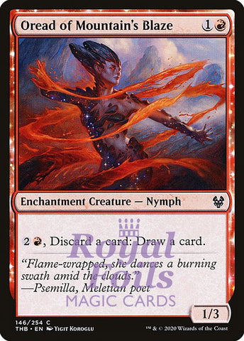 Oread of Mountain's Blaze 4x FOIL THB MTG Theros Beyond Death Common MINT red