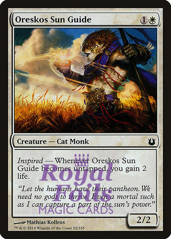 Oreskos Sun Guide 4x FOIL BNG MTG Born of the Gods Common MINT white