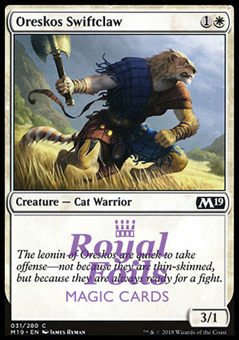 Oreskos Swiftclaw 4x FOIL M19 MTG Core Set 2019 Common MINT white